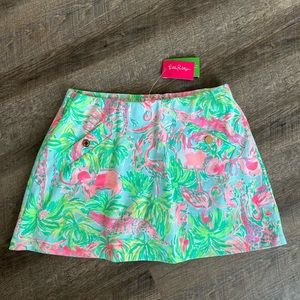 EUC Lilly Pulitzer Madison Skort Seasalt Blue On Paradise Size MEDIUM